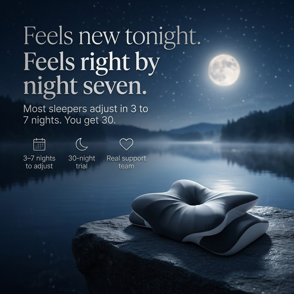 Ergonomic Cervical Contour Pillow – Adjustable Height Memory Foam