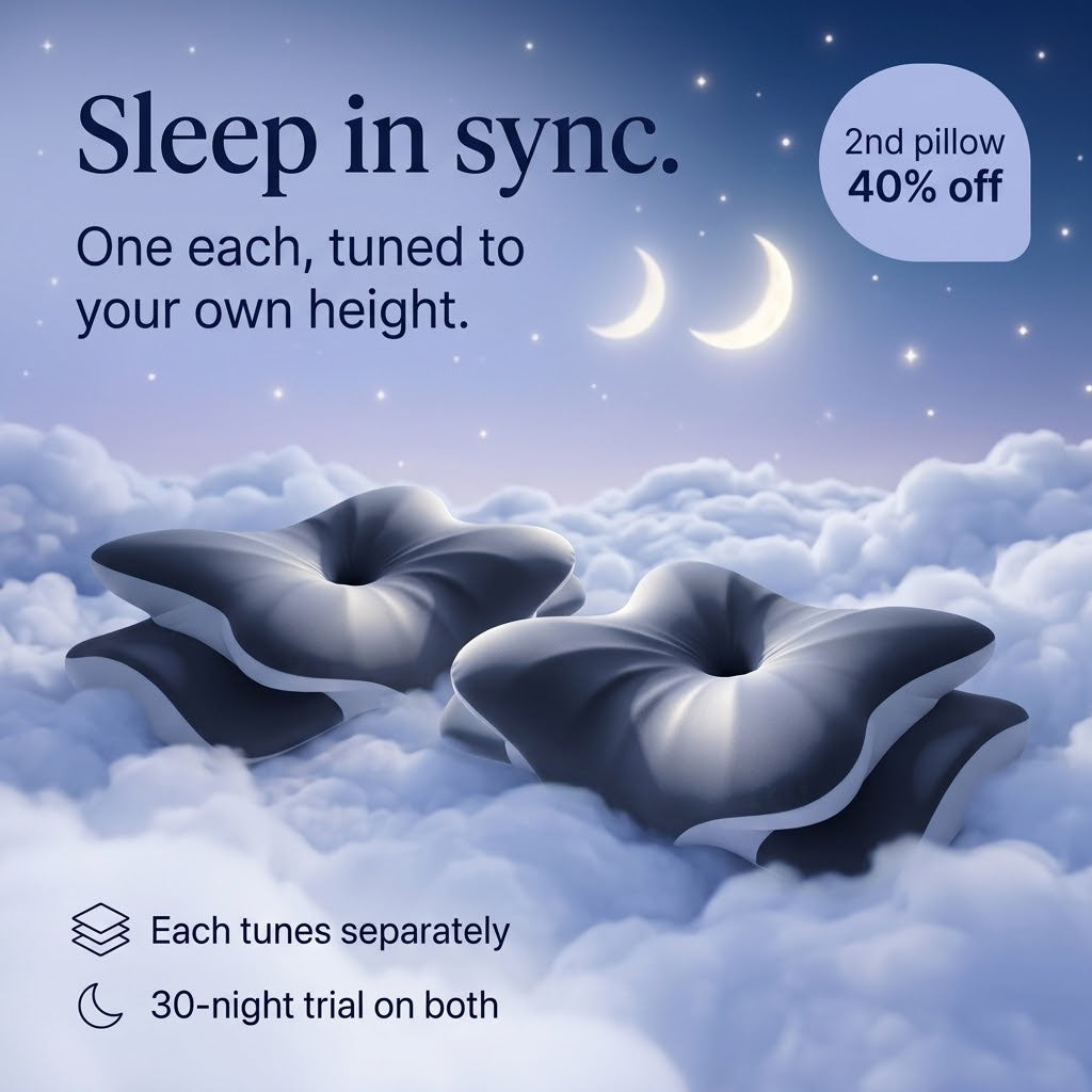 Ergonomic Cervical Contour Pillow – Adjustable Height Memory Foam